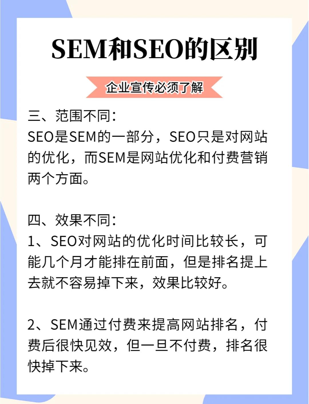网络推广和SEO分别适用于何种营销目标和场景