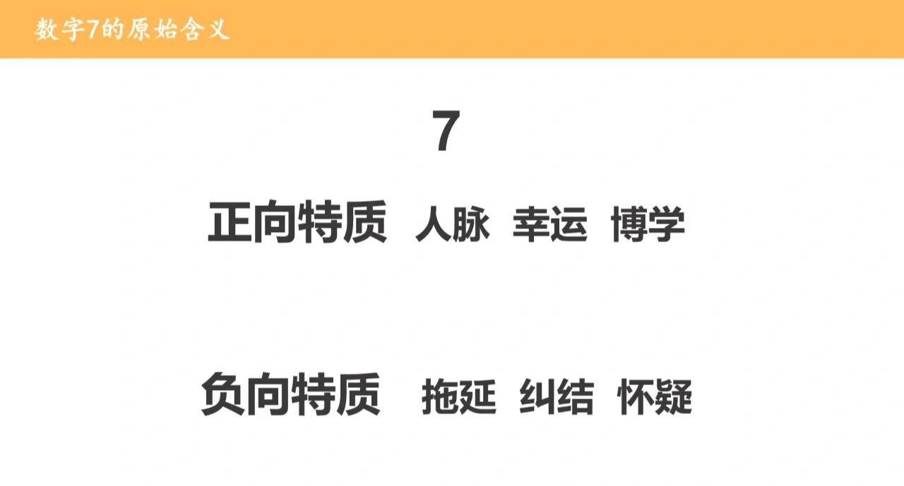 数字7代表什么意思