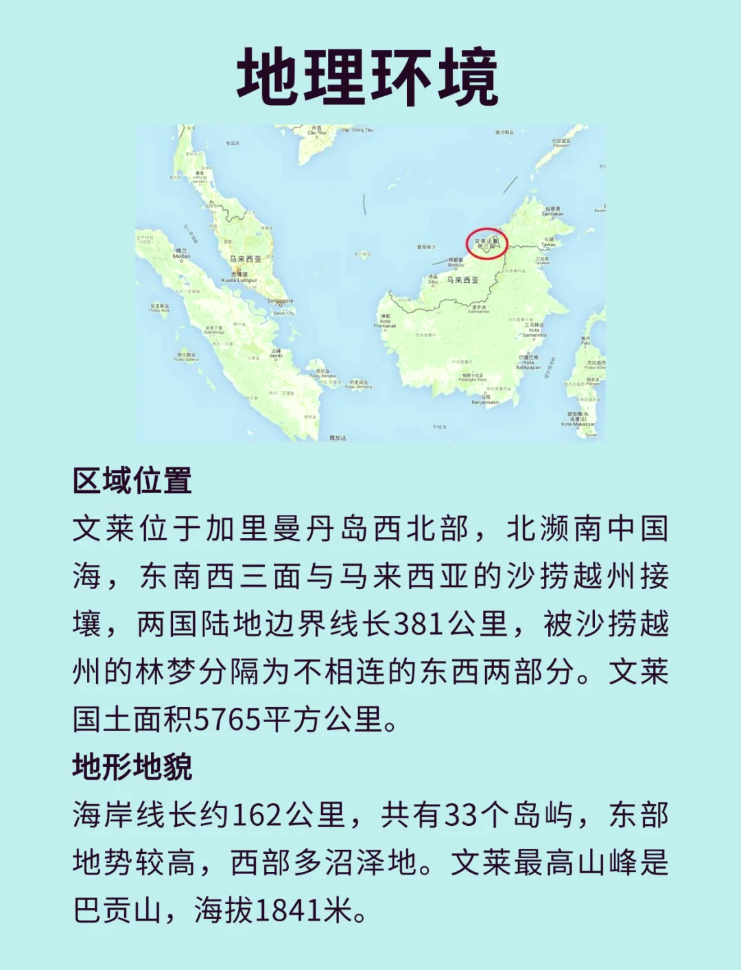 文莱的地理位置